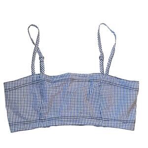 We the Free by Free‎ People Purple Gingham Bralette Crop Top Size Large
